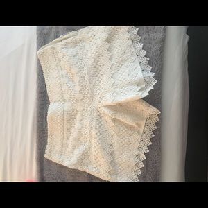 LOFT off-white Lace Riviera Short